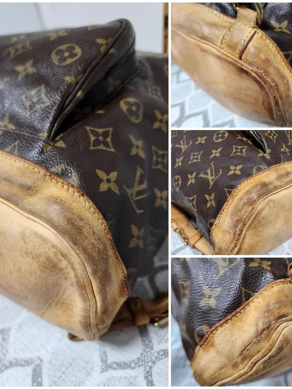 LOUIS VUITTON Monogram Montsouris GM Backpack Brown